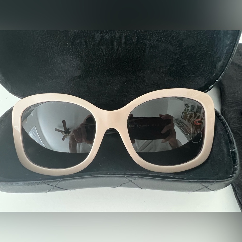 Authentic Vintage Chanel Rectangular Sunglasses. - image 2